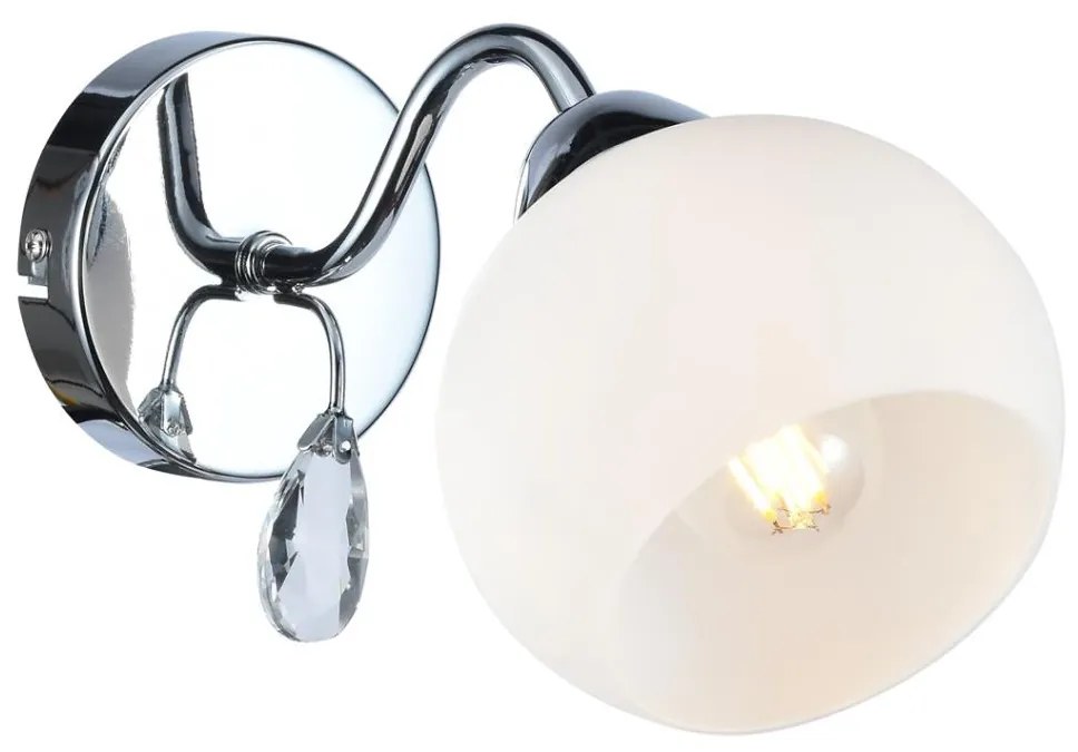 Fali spotlámpa CONNOR 1xE27/15W/230V fényezett króm/fehér