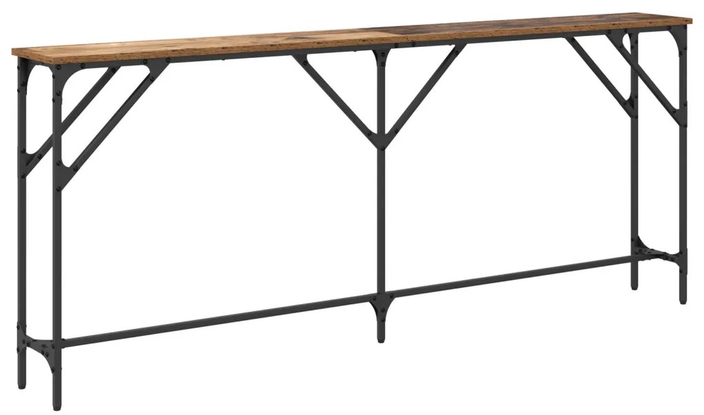 Konzolasztal Régi fa 180x23x75 cm Működő Fa