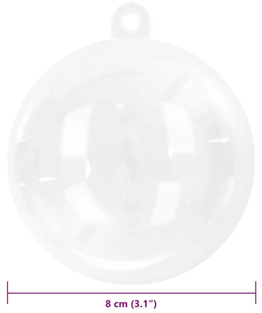 Karácsonyi Díszgömb Készlet 100 pcs Átlátszó Ø 8 cm