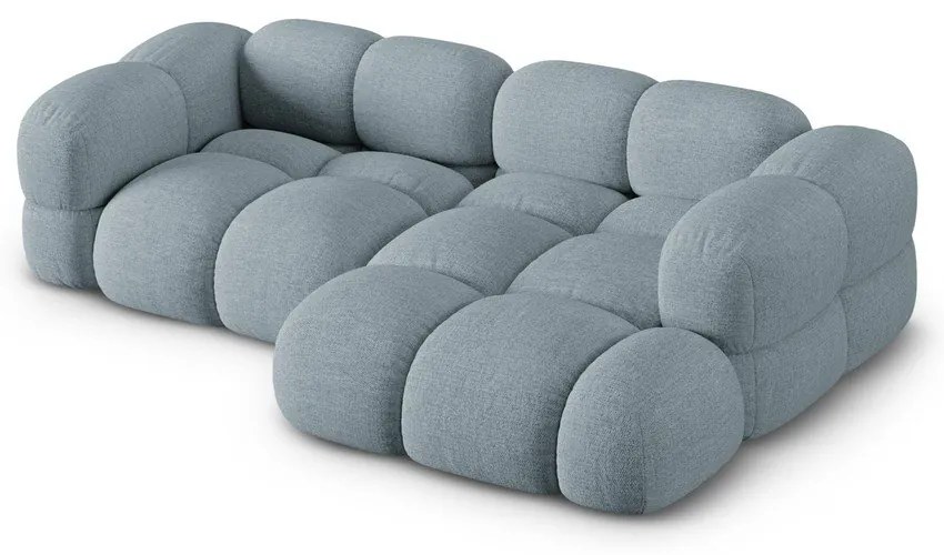 Világoskék sarokkanapé (jobb oldali-heverő résszel) Loretto – Cosmopolitan Design