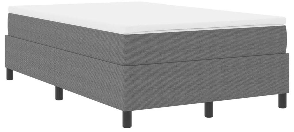 Boxspring Ágy Világosszürke 120x200 cm Bársonyszövet