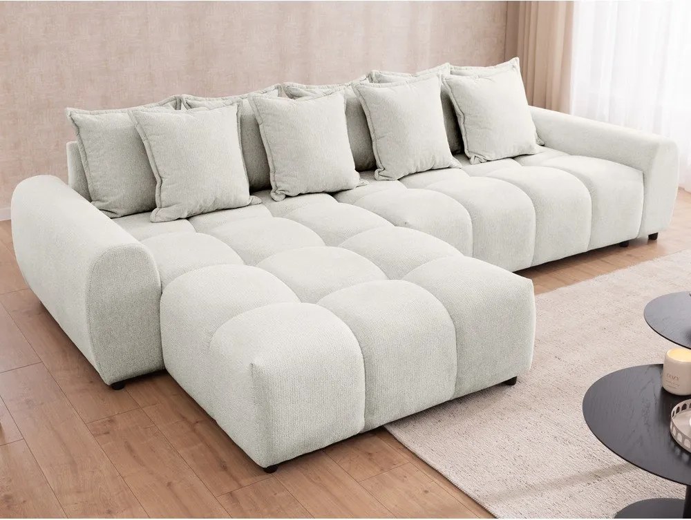 Fehér sarokkanapé (bal oldali-heverő résszel) Albane – Ropez