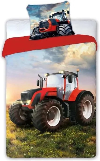 Deluxe 3D Traktor gyerek pamut ágyneműhuzat 200x140cm+90x70cm Faro