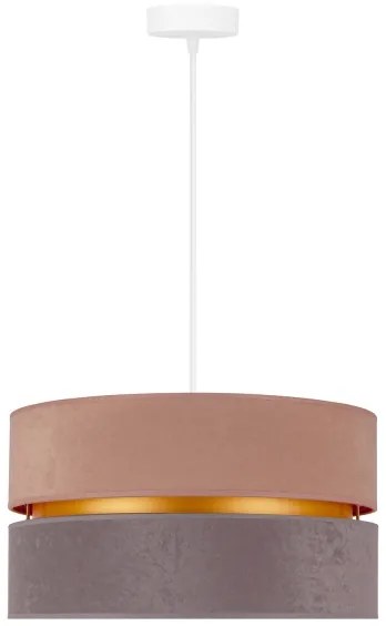 Duolla - Csillár zsinóron DUO 1xE27/15W/230V átm. 40 cm bézs-szürke