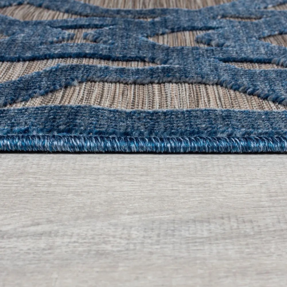 Kék kerek kültéri szőnyeg ø 160 cm Oro - Flair Rugs