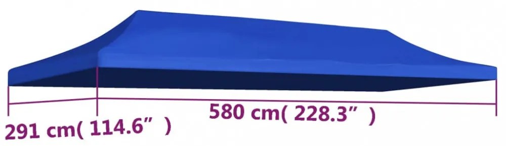 kék tető partisátorhoz 3 x 6 m