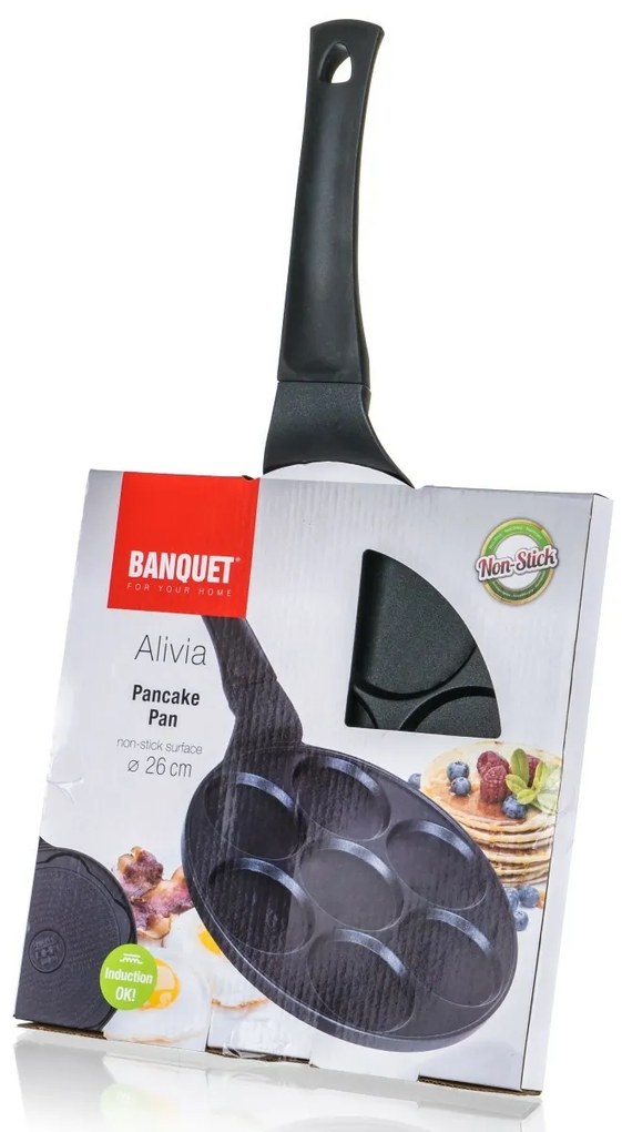 Banquet 7 palacsinta sütő, tapadásmentesfelülettel, ALIVIA, 26 cm