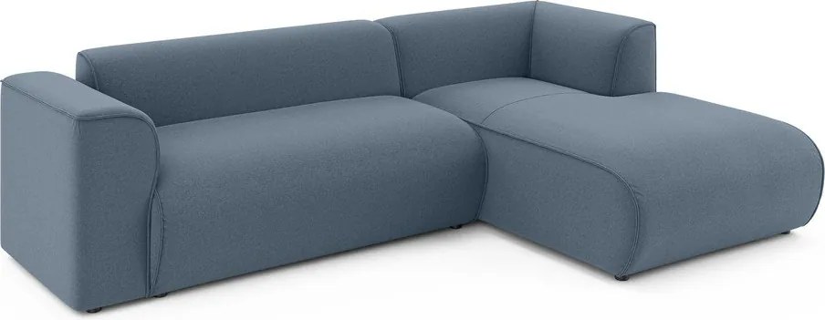 Kék sarokkanapé (jobb oldali-heverő résszel) Merid – Ropez