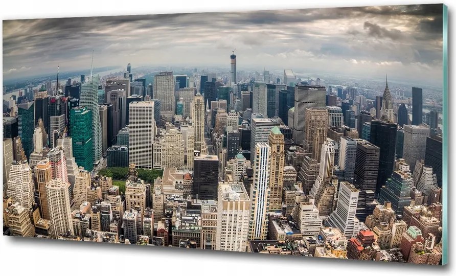 Fotó vászonkép edzett üveg New York éjszaka 100x70