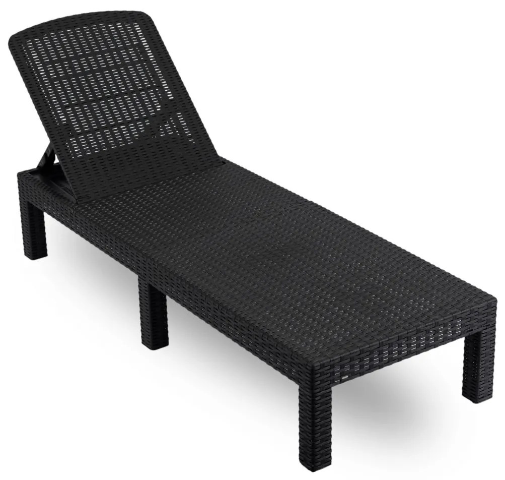 Műrattan napozóágy Fekete Színben. ARIZONA