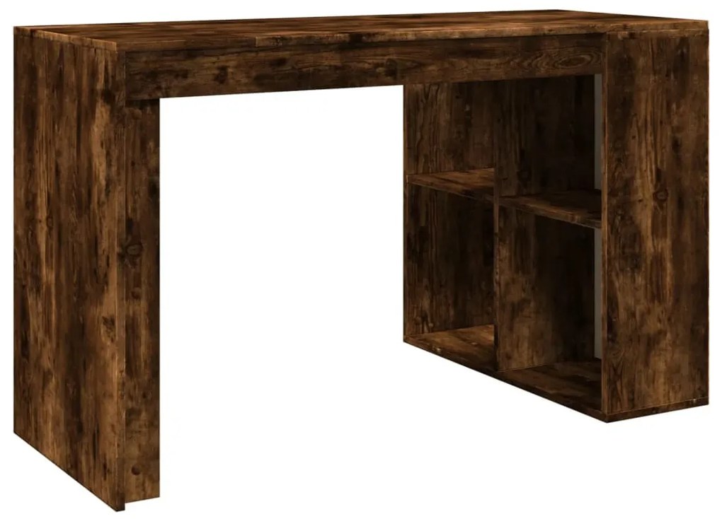 füstös tölgy színű szerelt fa irodai asztal 123,5x73,5x75 cm