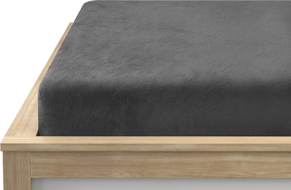 Mikroplüss lepedő SOFT 140x200 cm sötétszürke