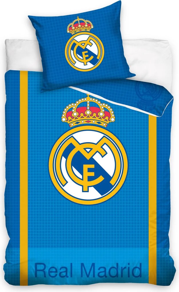 Real Madrid Blue Passion ágyneműhuzat 140×200cm, 70×90 cm