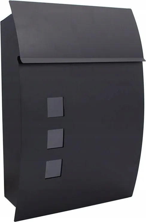 Postaláda M-Kraft 3-OK Fekete Félkör Alakú