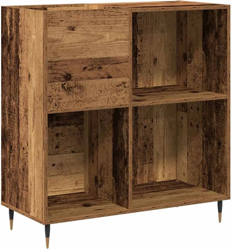 vidaXL Hanglemez szekrény polcokkal Régi fa 85 x 38 x 89 cm Faanyag