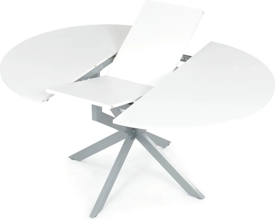 Étkezőasztal bővíthető 120–160 × 120 cm melamin fehér WT
