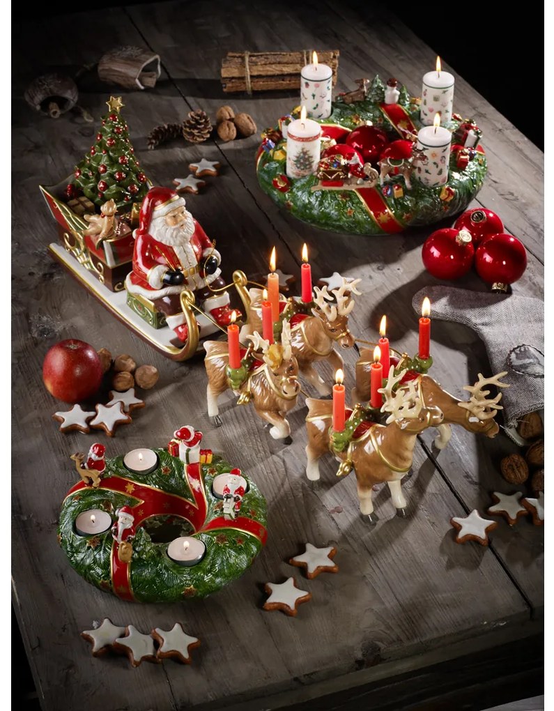 Mikulás szánkóval karácsonyi dísz , Christmas Toys Memory kollekció- Villeroy & Boch