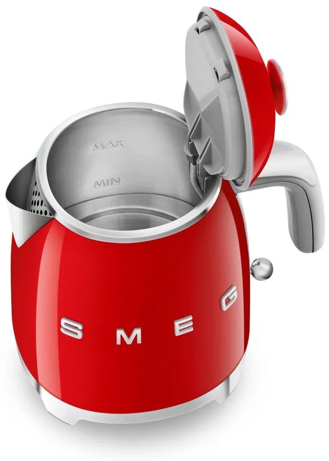 Piros rozsdamentes acél vízforraló 800 ml Retro Style – SMEG