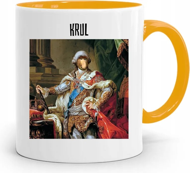 Bögre Sárga Hordozó Janusz Lengyel Krul Ajándék fényképes nyomtatással