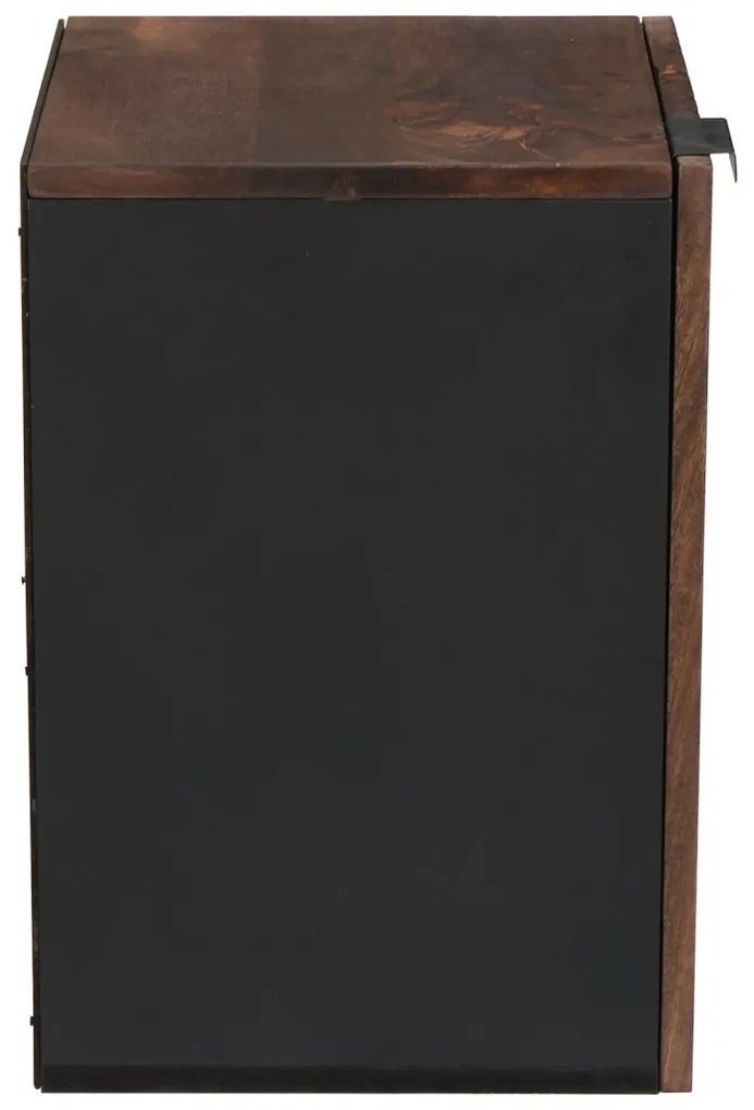 vidaXL Fürdőszobai mosdószekrény ajtóval Dió 38 x 33,5 x 48 cm Faanyag