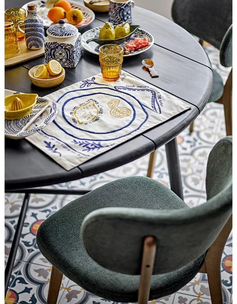 Lenkeverék tányéralátét 33x48 cm Limone – Bloomingville