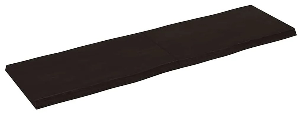 sötétbarna kezelt tömör asztallap 140x40x(2-4) cm