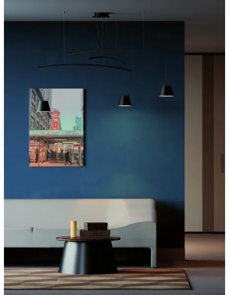 Redo 01-1525 - LED Csillár zsinóron LOLLI 3xLED/6W/230V fekete