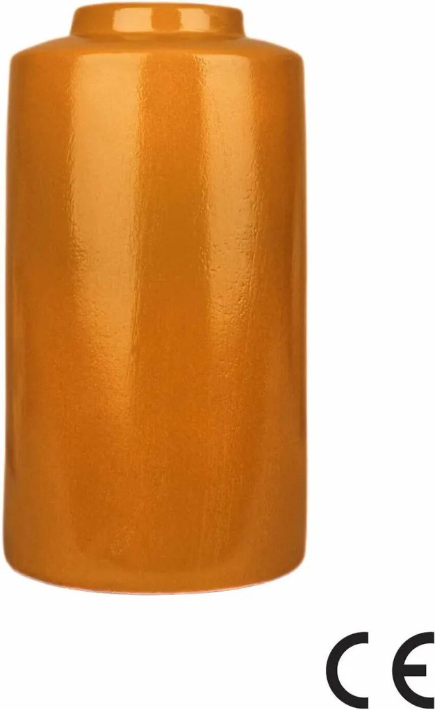 Vaskorin kerámia váza, Ø13 cm