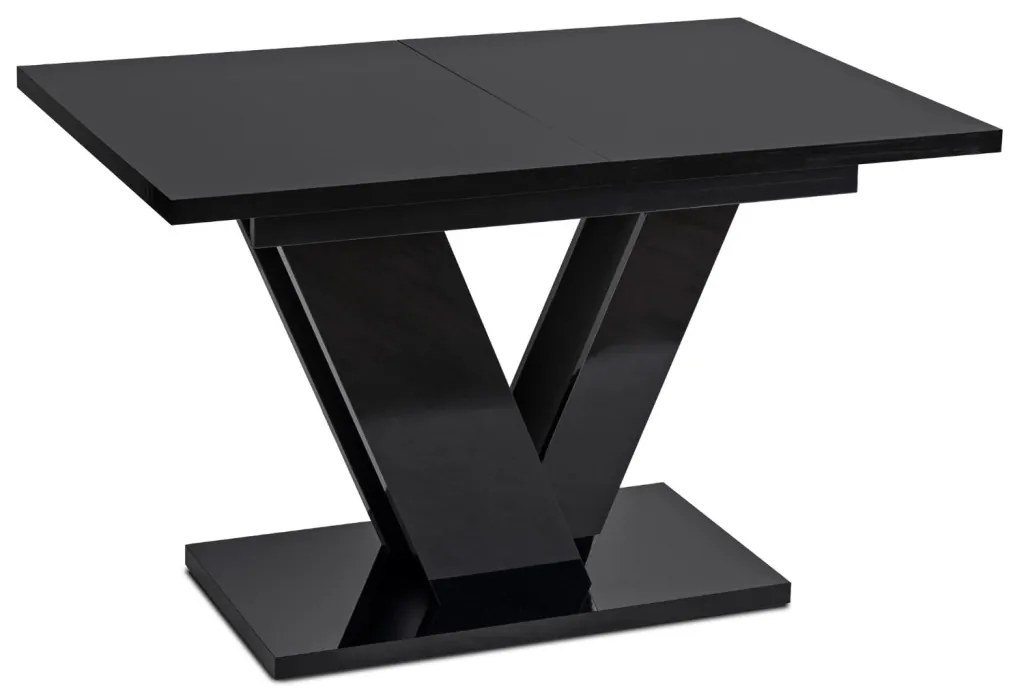 Stół CLARK Rozkładany 120-160 cm Czarny Połysk
