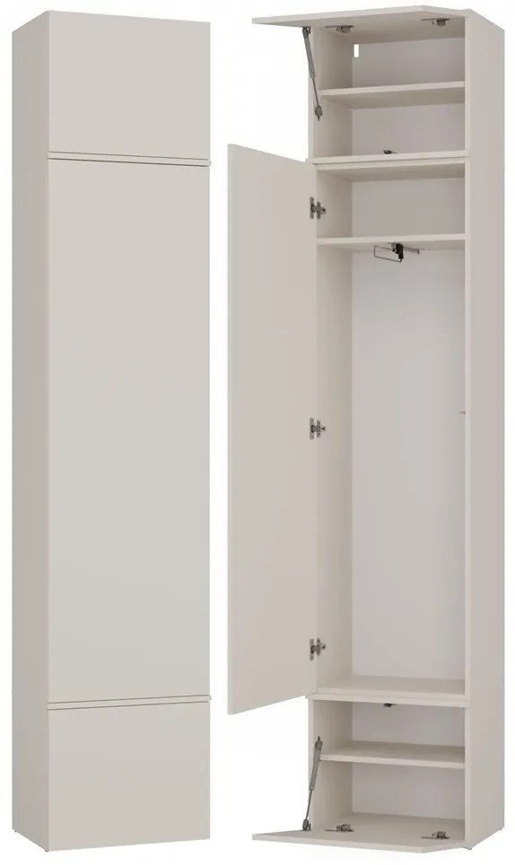 Aldabra HAGA I (1 szekrény) gardróbszekrény, 50x238x35 cm, kasmír