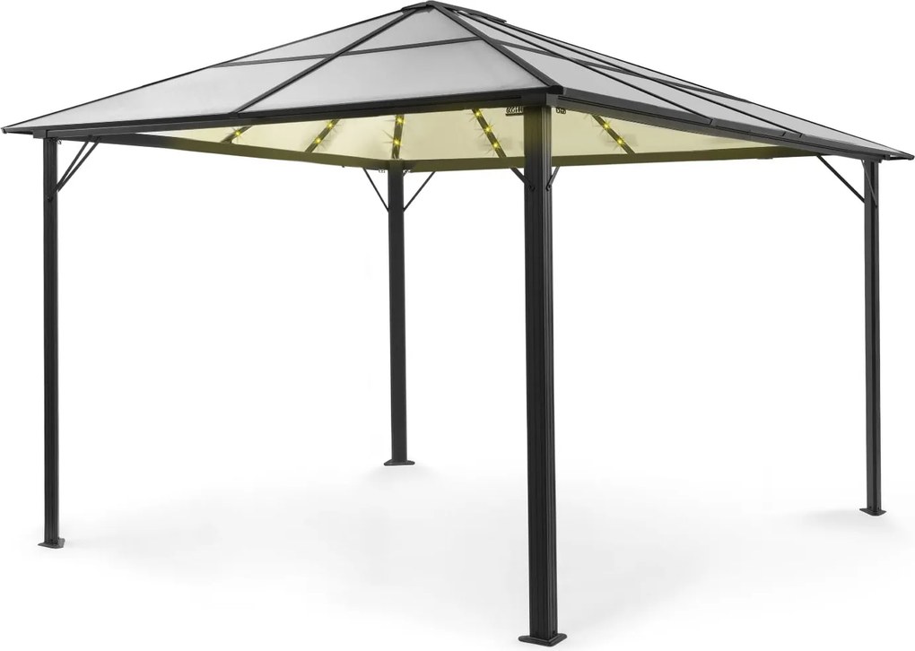 Blumfeldt Pantheon Solid Sky Ambient Solar, pavilon tetővel, 3 × 4 m, polikarbonát, alumínium