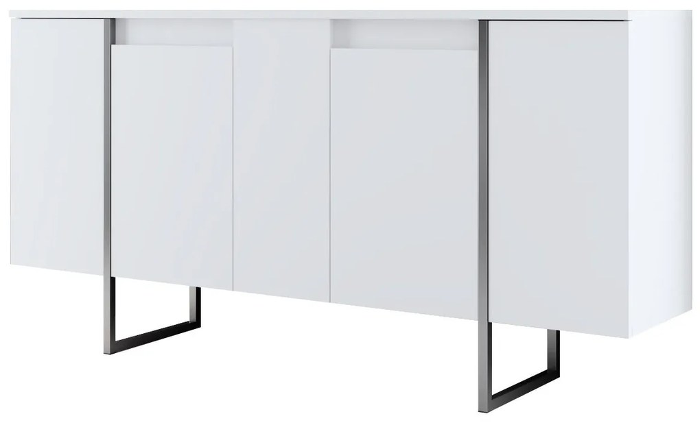 Konzolasztal Luxe - White, Silver