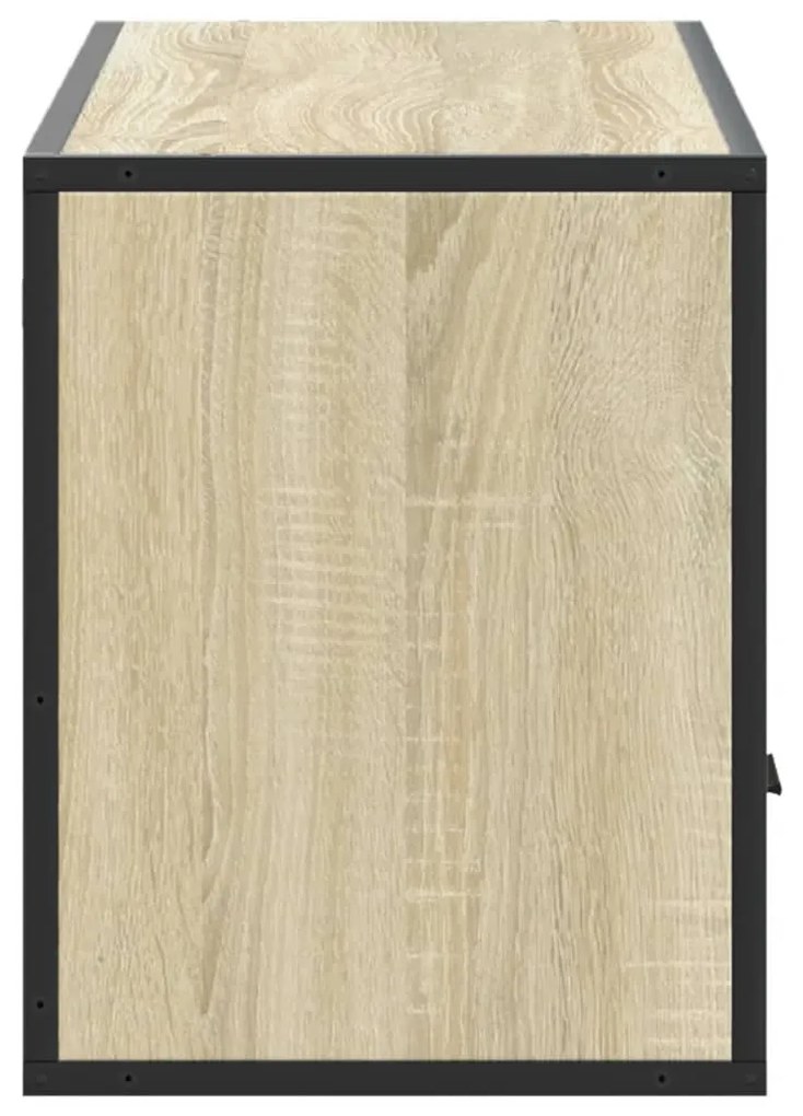 sonoma tölgy színű szerelt fa és fém TV-szekrény 100x31x39,5 cm