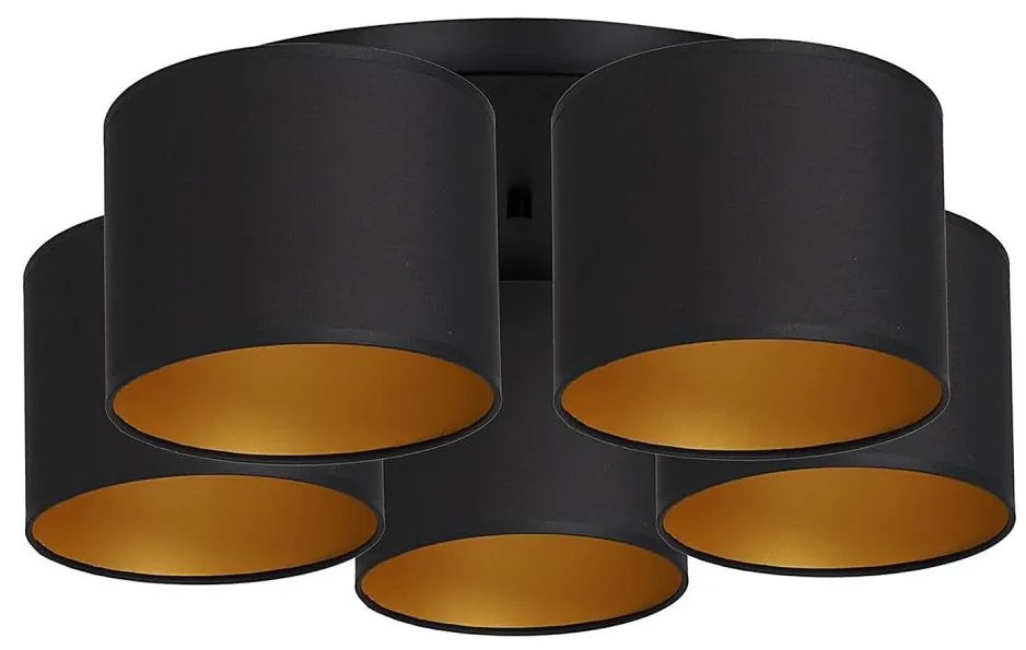 Fali lámpa ARDEN 5xE27/60W/230V fekete/arany