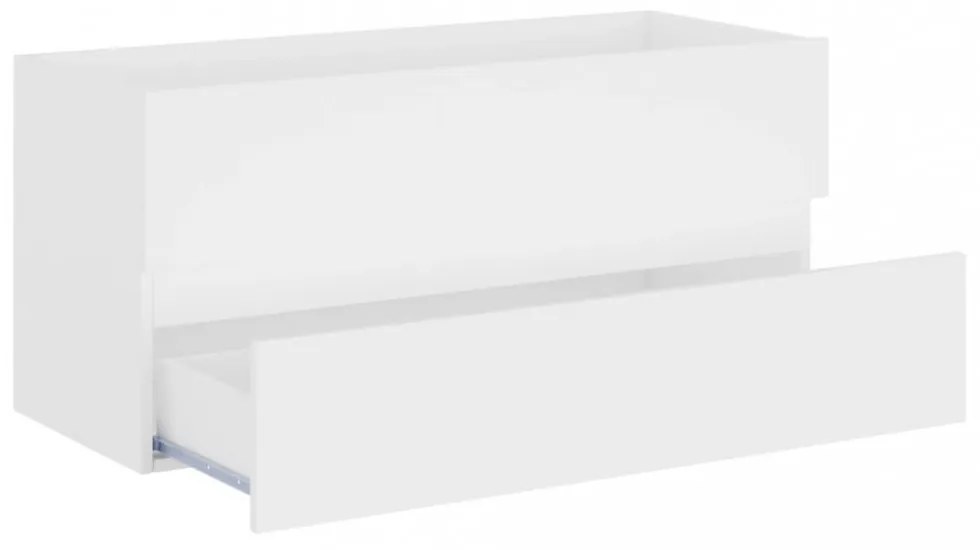 fehér szerelt fa mosdószekrény 100 x 38,5 x 45 cm