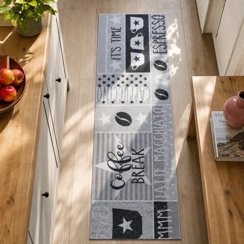 Szürke futószőnyeg 50x150 cm Its Time for Espresso – Hanse Home