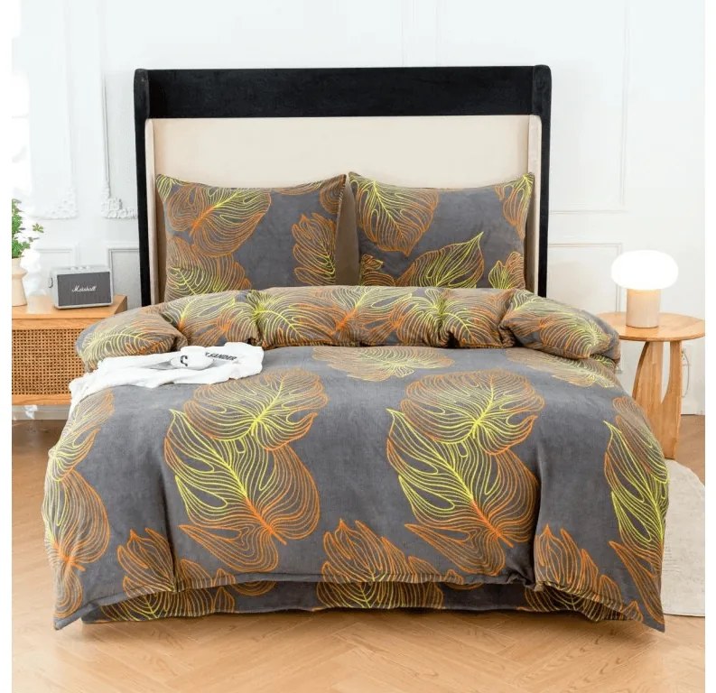 Mikroplüss ágyneműhuzat TESICA szürke Ágyneműhuzat mérete: 70 x 80 cm | 140 x 200 cm