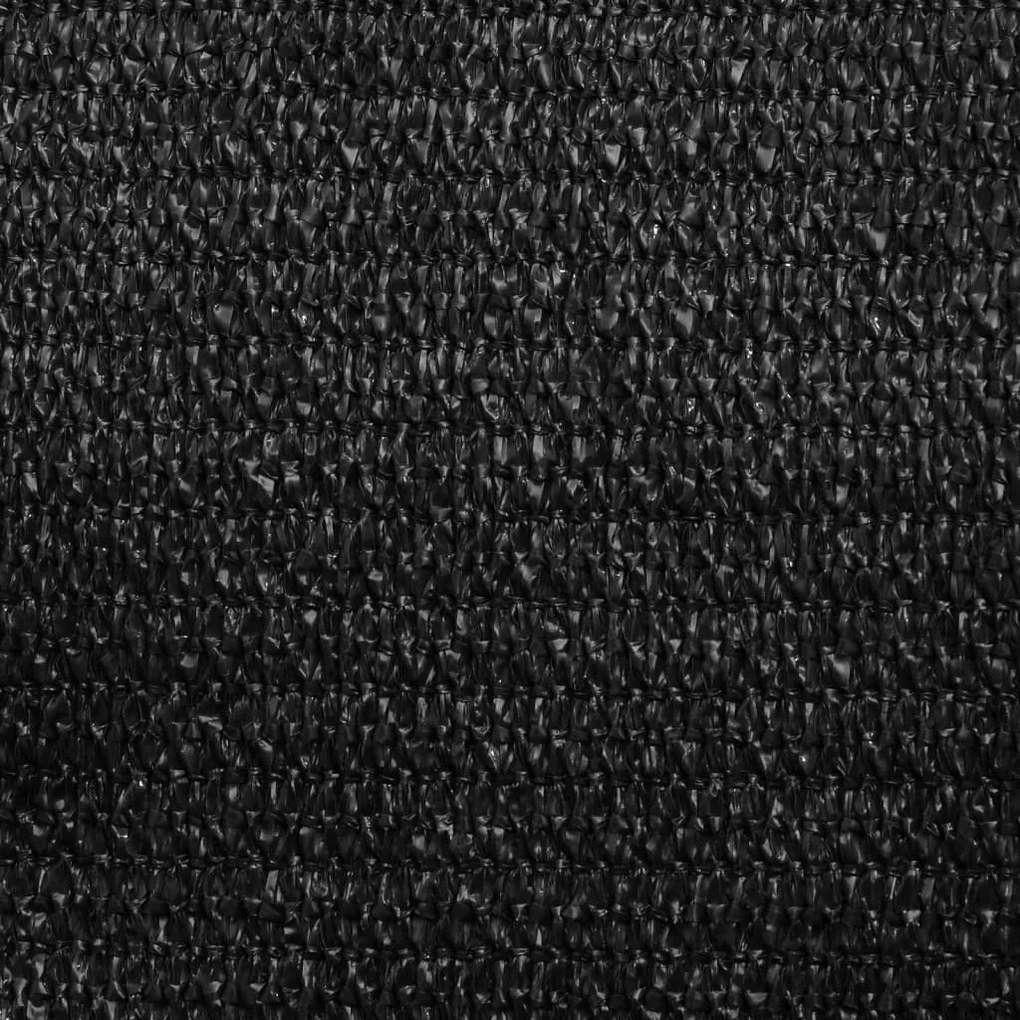 fekete HDPE napvitorla 160 g/m² 3,6 x 3,6 x 3,6 m