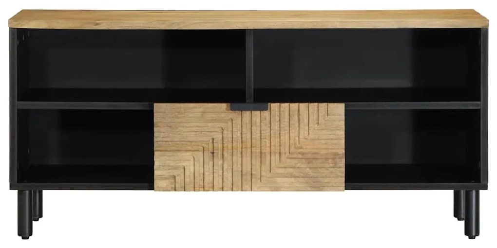 barna tömör mangófa TV-szekrény 100 x 33 x 46 cm