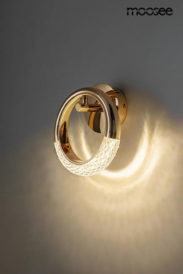 KING HOME MSE010100320 HELIOS Kristály Fali Lámpa Arany LED IP20