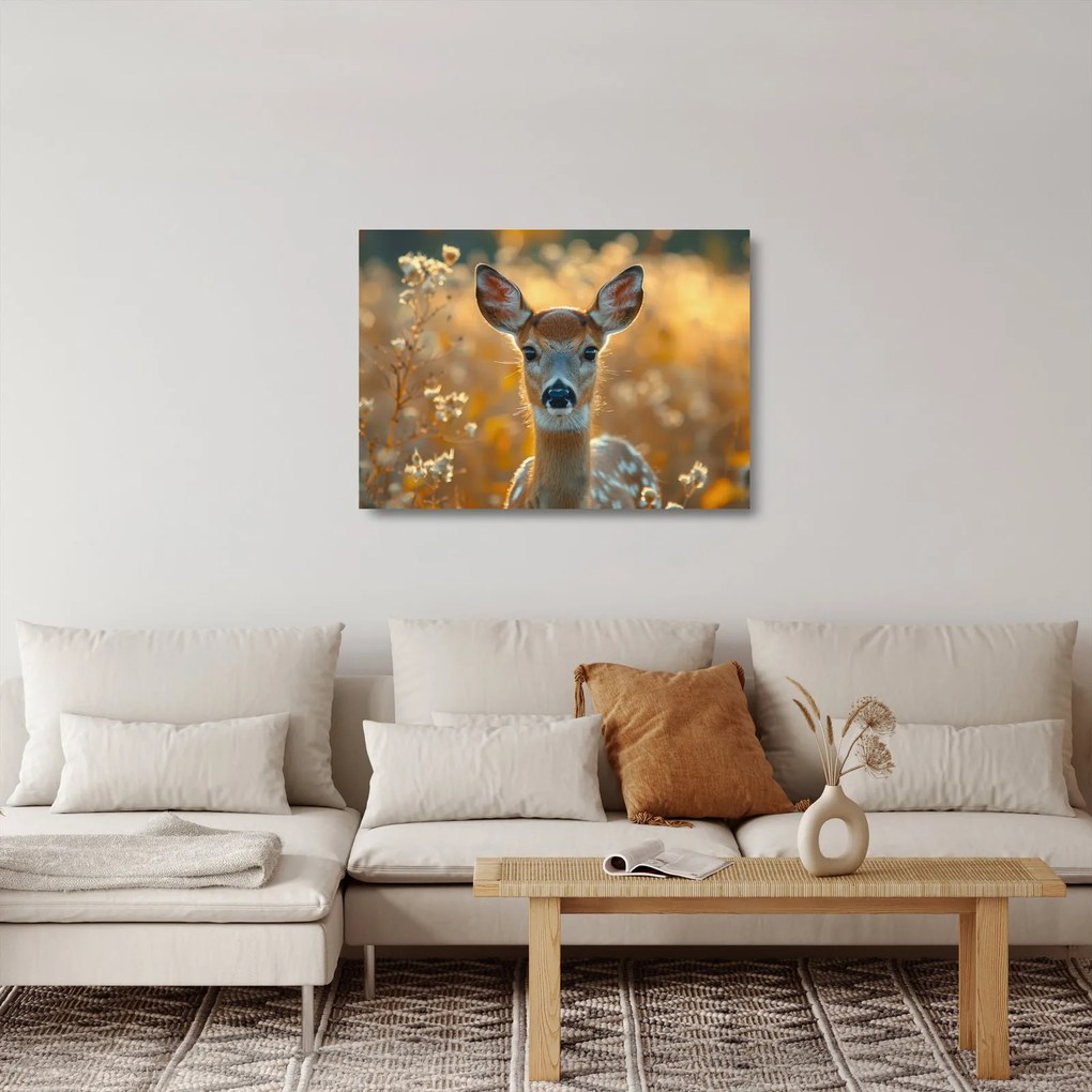 Üveg kép - őzike (70x50 cm)