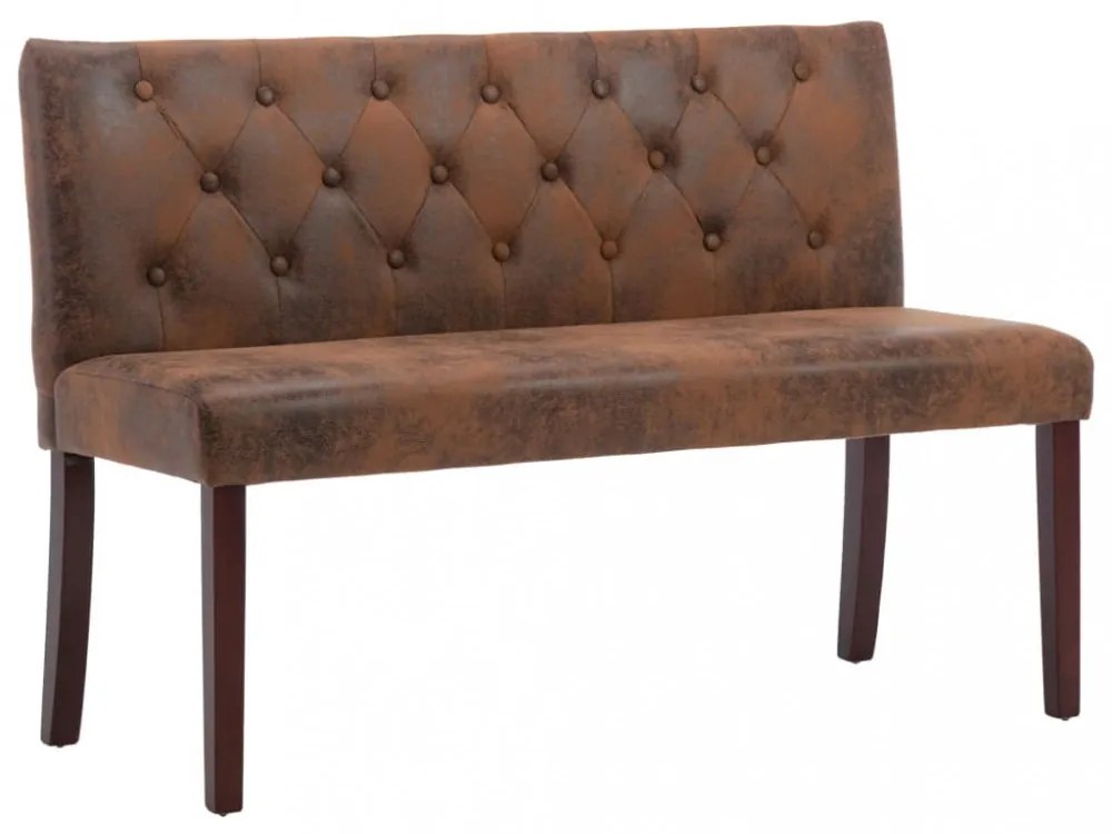 barna művelúr pad 120 cm