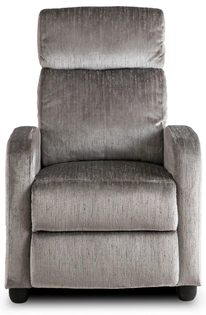 Fotel Rozkładany DANNY Szary Welurowy