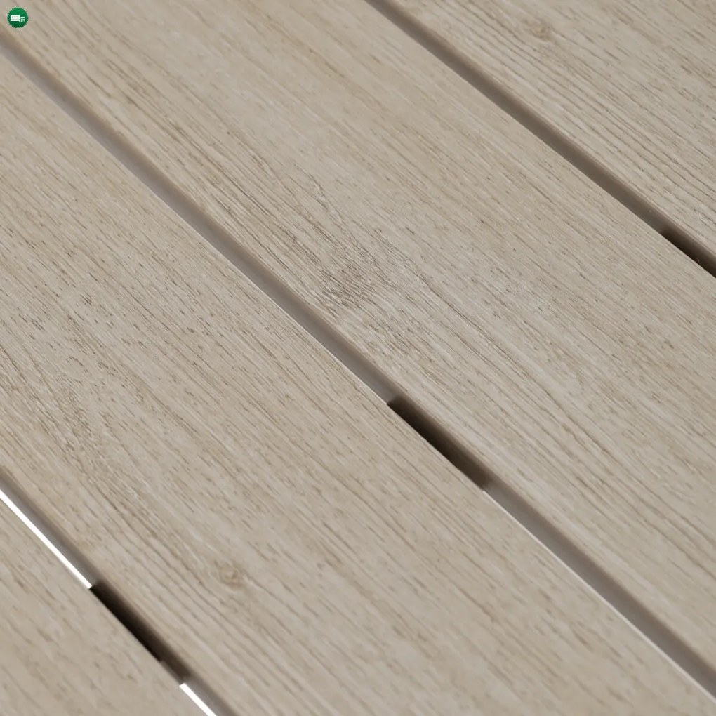 Kerti asztal 160x90 cm, alumínium, polywood, fekete, AZT-S1514 BK