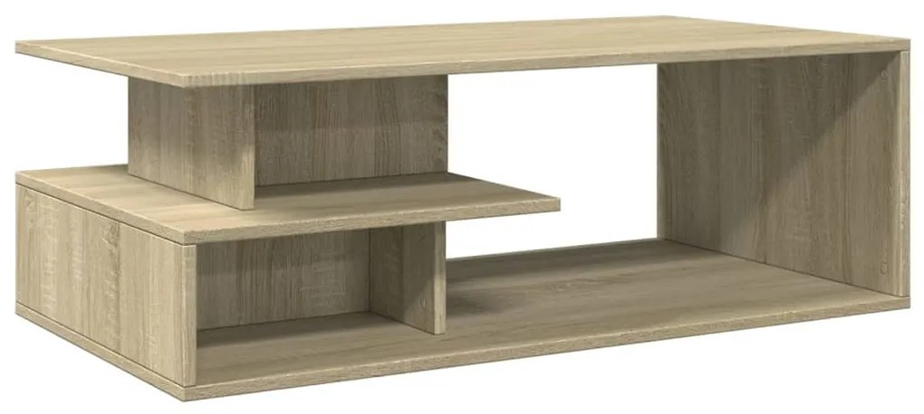 sonoma tölgy színű szerelt fa dohányzóasztal 102x55x35 cm