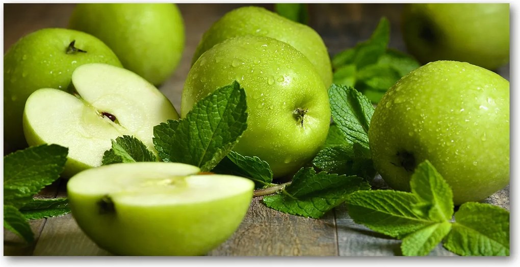 Fotó vászonkép edzett üveg Zöld alma 140x70