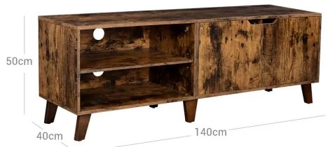 BASTOR TV-állvány barna/fekete