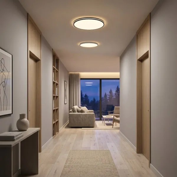 LED mennyezeti lámpa HUGO LED/16/24/32W/230V 3000/4000/6500K átm. 37 cm IP54 fekete