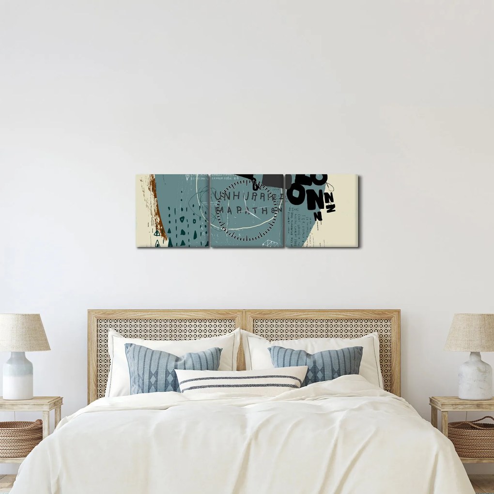 Kép - Repülő léggömb szivárvánnyal (órával) (90x30 cm)