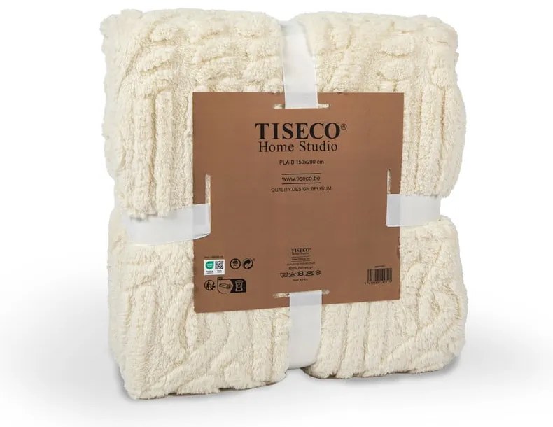 Fehéres bézs mikroplüss takaró 150x200 cm Rena – Tiseco Home Studio